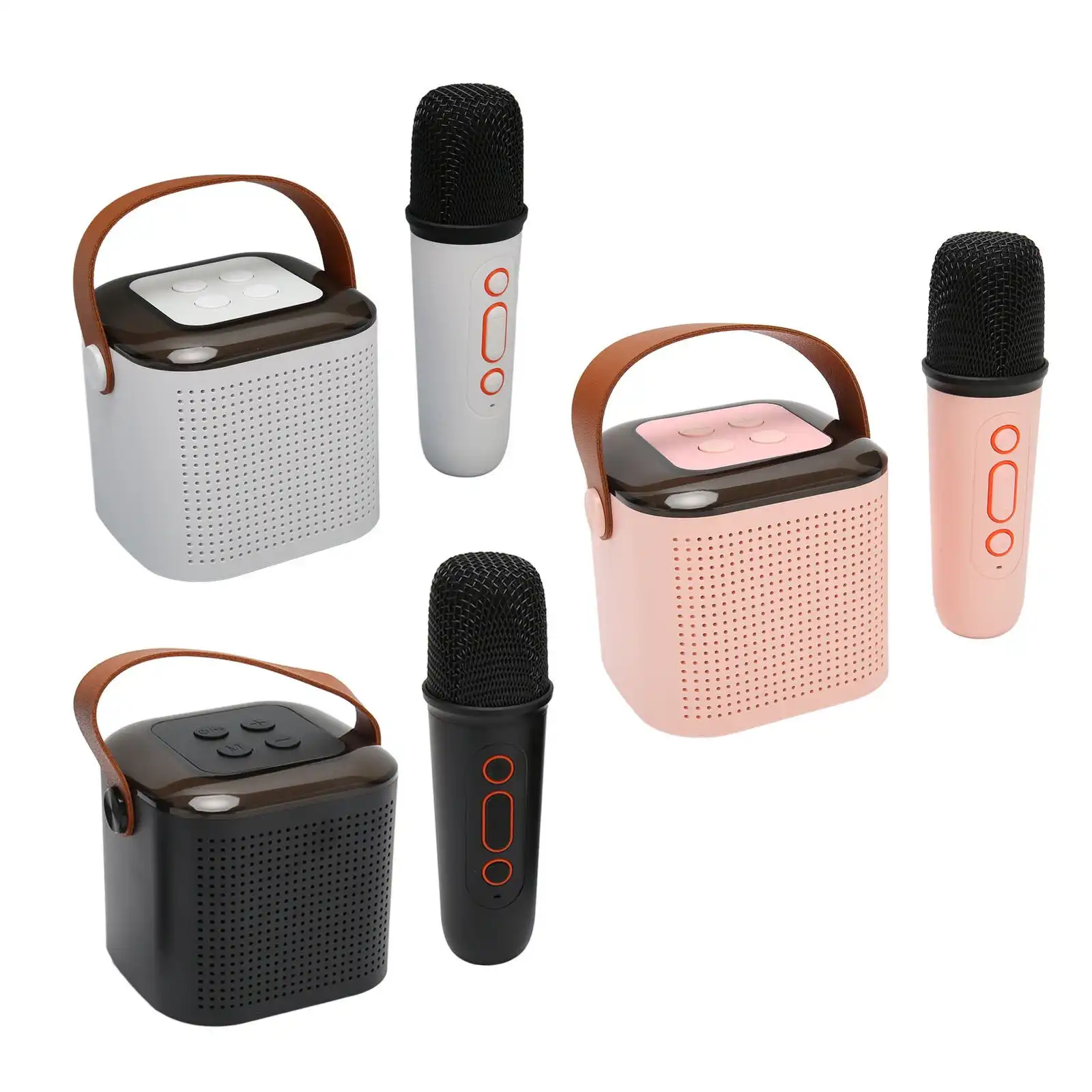 Product image of Mini Karaoke Bluetooth Speaker with Wireless Microphone, RGB Light, 6W Karaoke Speaker