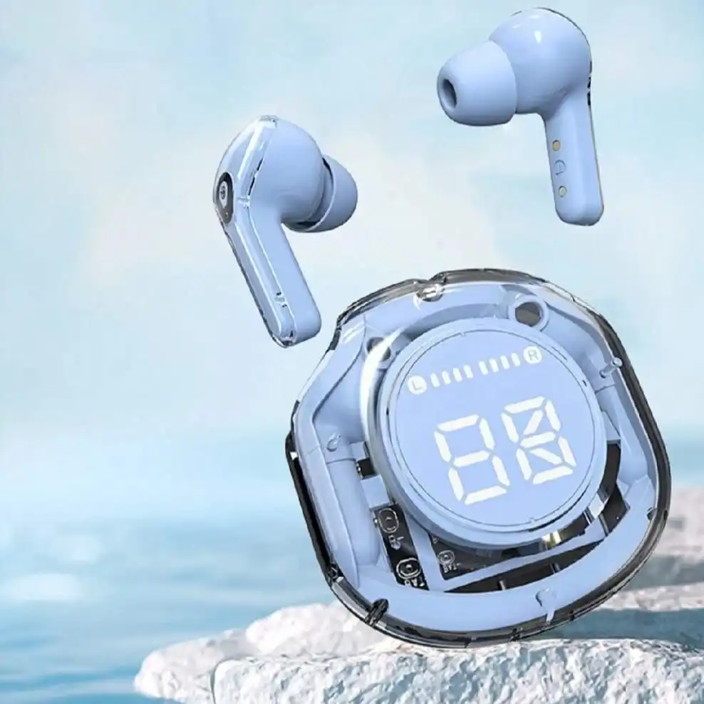 Product image of RC Ultrapods Pro Wireless Bluetooth Earbuds Transparent TWS 5.3 LED light Display