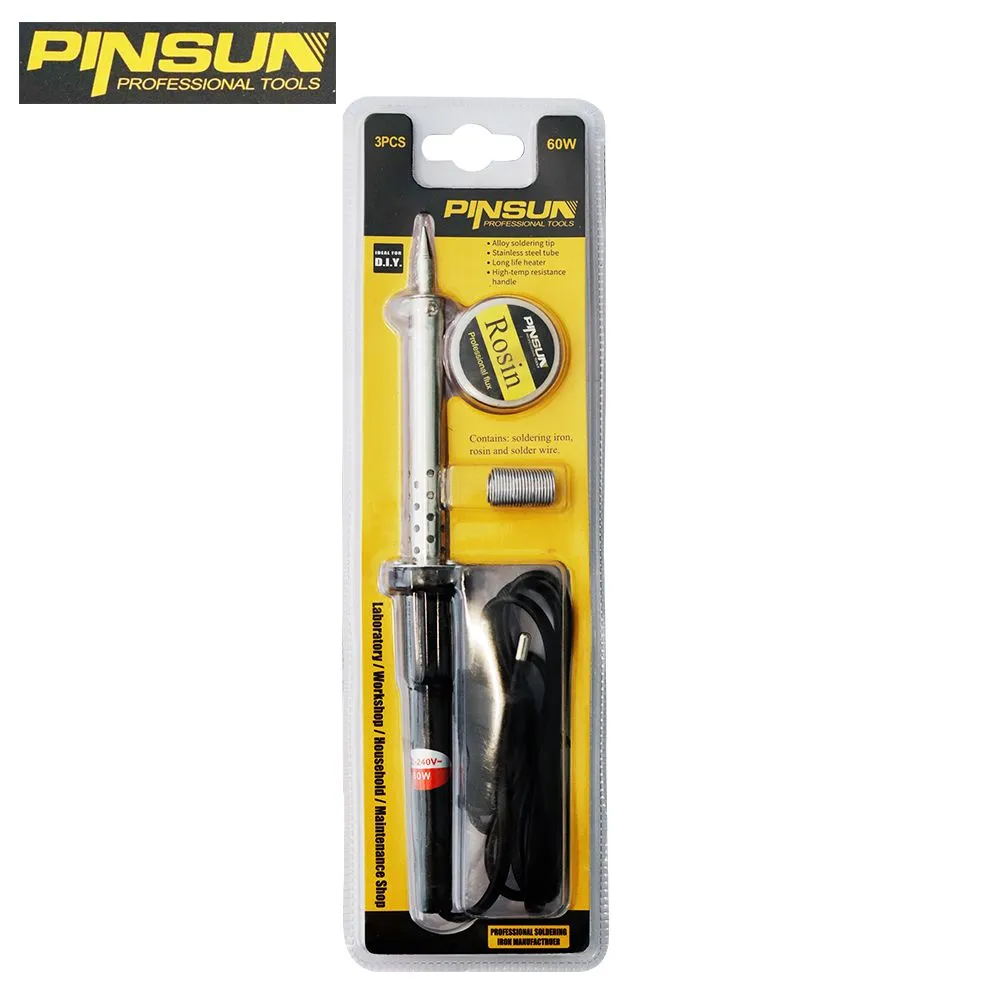 Product image of PINSUN Professional 60W Soldering Iron Set Includes Soldering Wire, Paste (Flux )