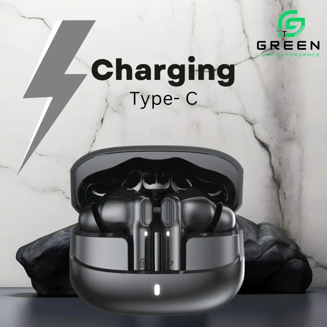 Product image of Green Airbeat-520 Dual Mic ENC Earbuds | Modern