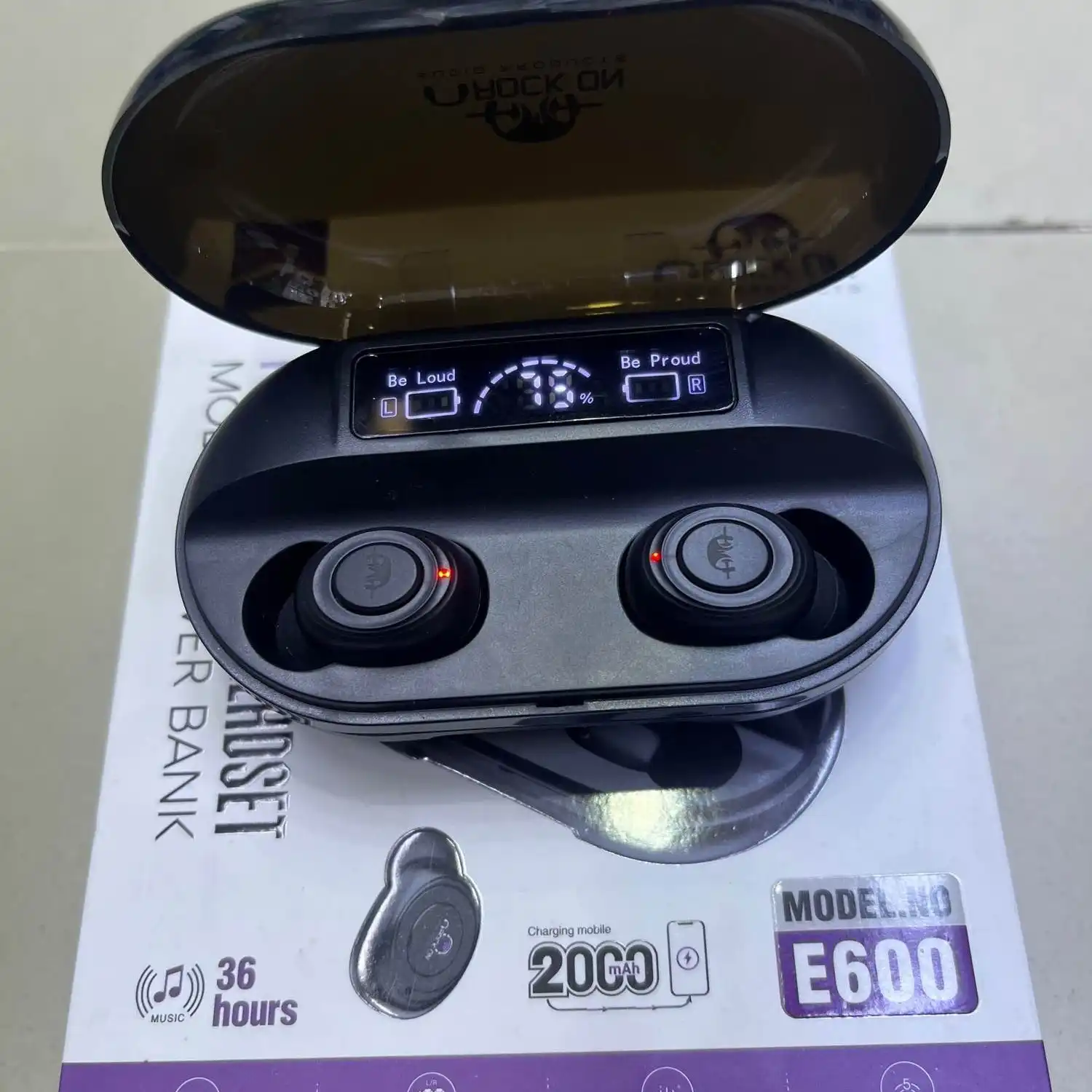 Product image of Rock On E600 True Wireless Stereo(TWS) Mobile Powerbank With Earbuds