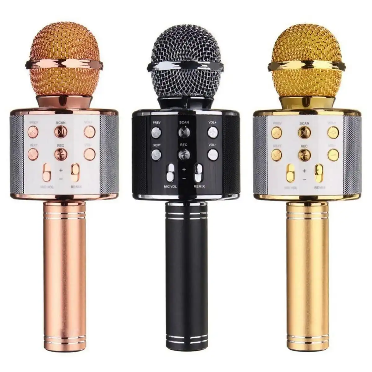 Product image of Ws-858 Wireless Bluetooth Microphone Recording Condenser Handheld Microphone Stand With Bluetooth Speaker Audio Recording