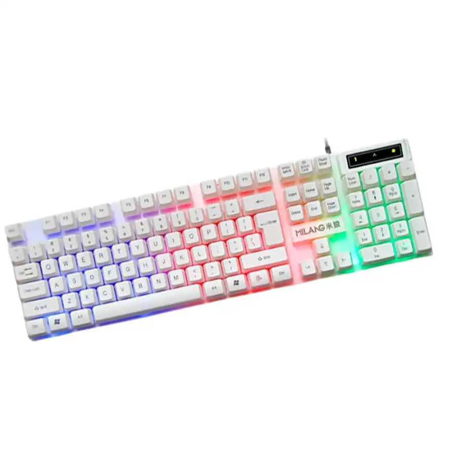 Product image of MILANG K6 Professional Polychromatic RGB Rainbow Backlit Gaming Waterproof Mech Feel Keyboard