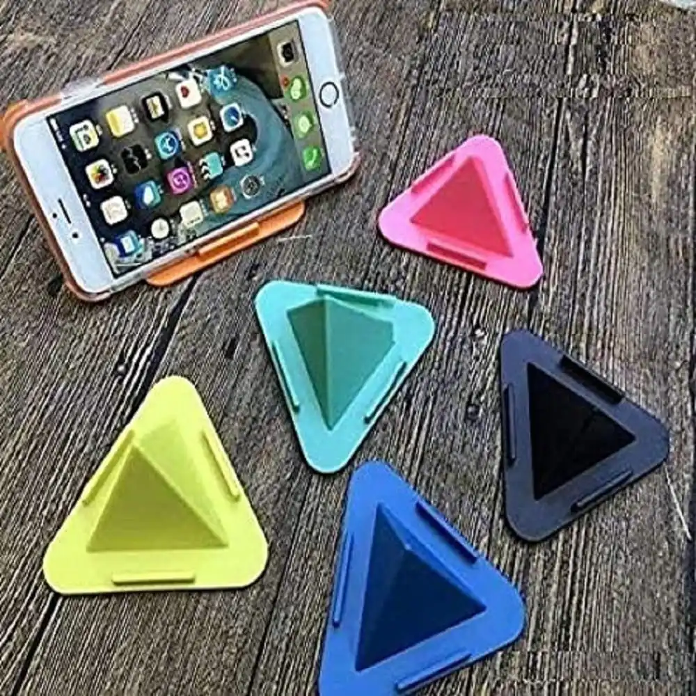 Product image of Universal Portable Three-Sided Triangle Desktop Stand Mobile Phone Pyramid Shape Holder Desktop Stand (Black)