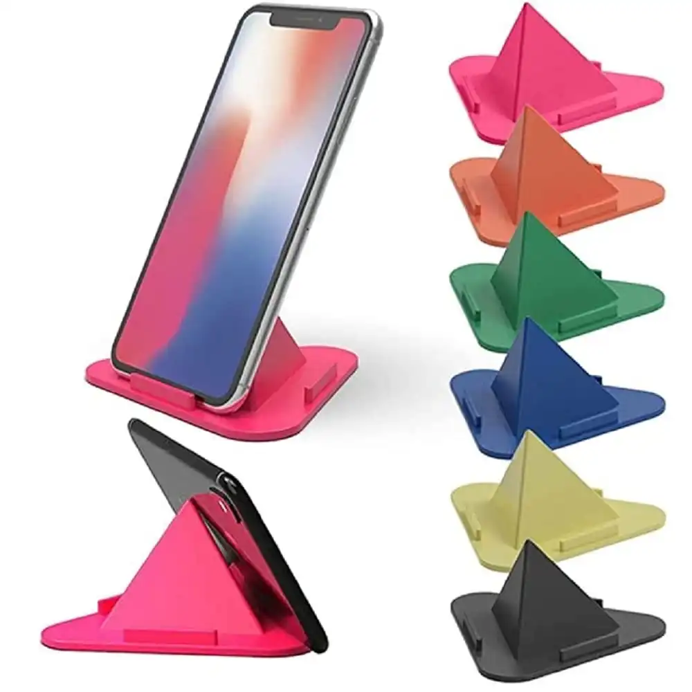 Product image of Universal Portable Three-Sided Triangle Desktop Stand Mobile Phone Pyramid Shape Holder Desktop Stand (Black)