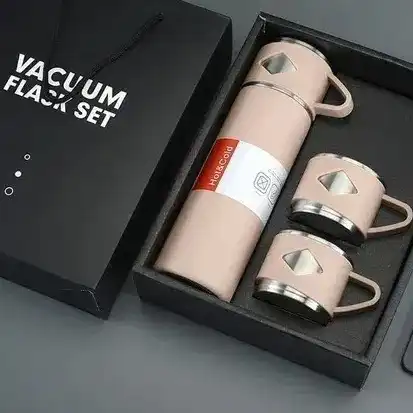 Product image of Stainless steel Vacuum Flask Set with 3 Cups