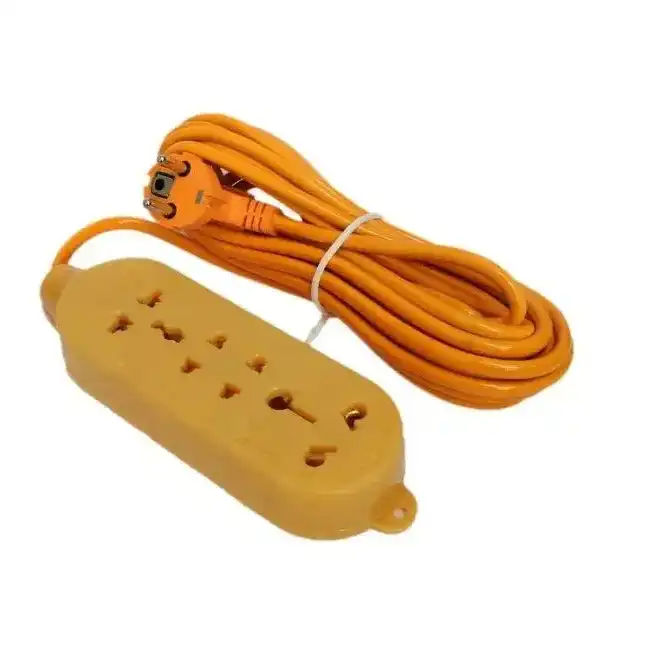 Product image of Yellow Multiplug 5 meter wire - 4 Socket Extension Board/Extension cord