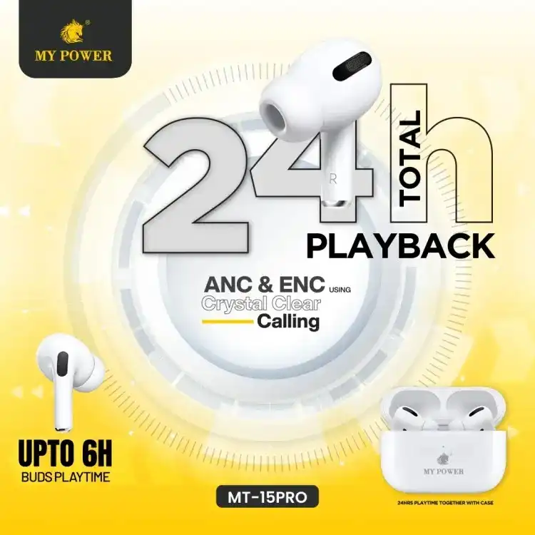 Product image of ANC + ENC Wireless Bluetooth 5.3 Earbuds with 20H Backup