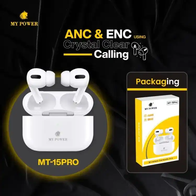 Product image of ANC + ENC Wireless Bluetooth 5.3 Earbuds with 20H Backup