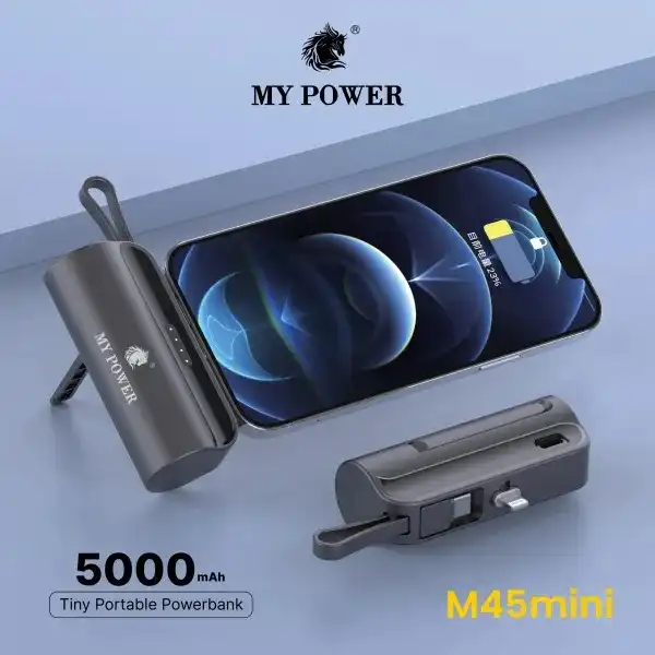 Product image of 𝐌𝟒𝟓 𝐌𝐢𝐧𝐢 5000mah Tiny Portable Powerbank