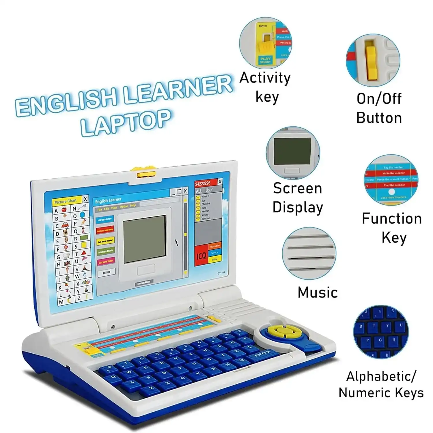 Product image of English Learner Educational Laptop Toy – 20 Learning Activities