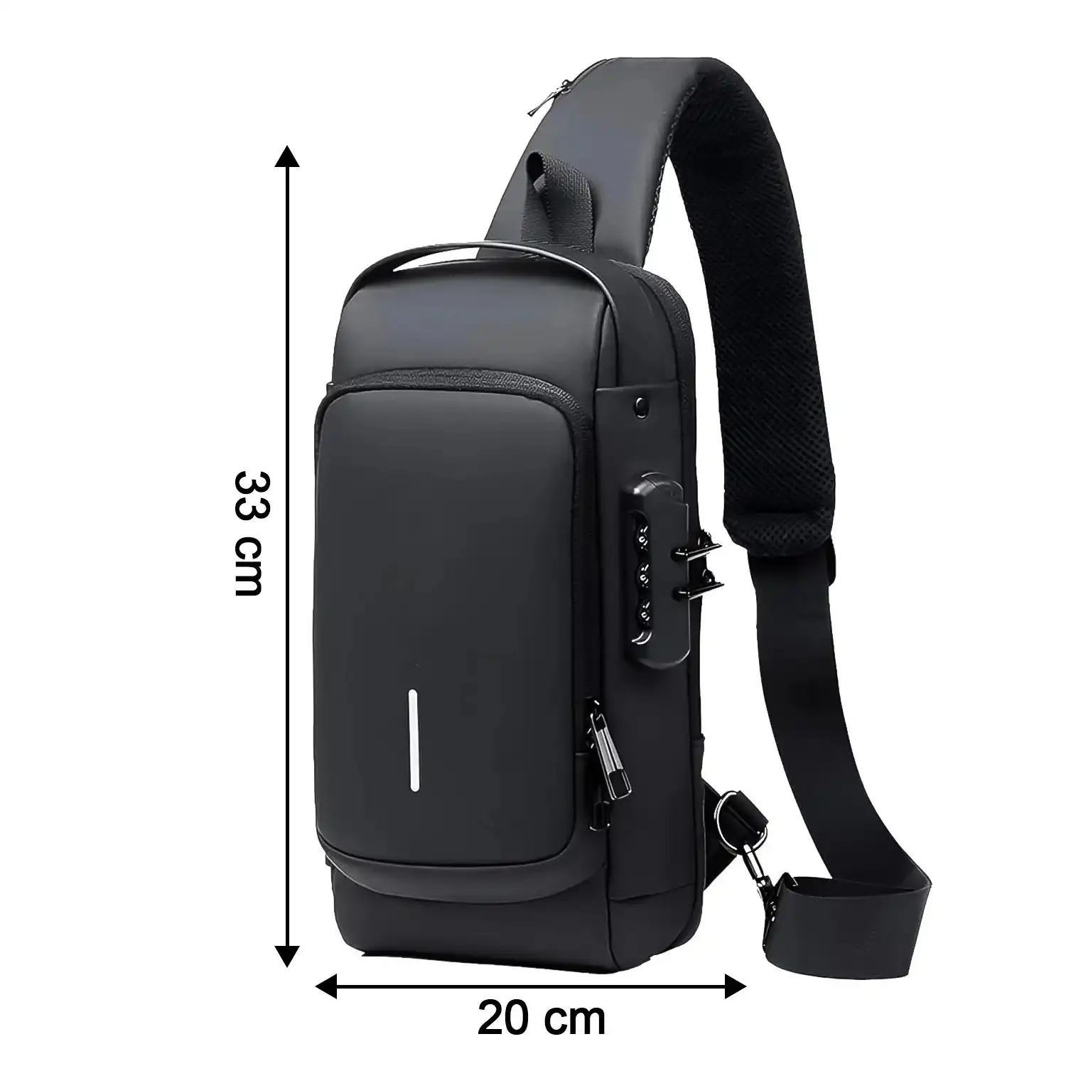 Product image of Trendy Anti-Theft Crossbody Sling Bag with USB Charging Port (1 Pc)