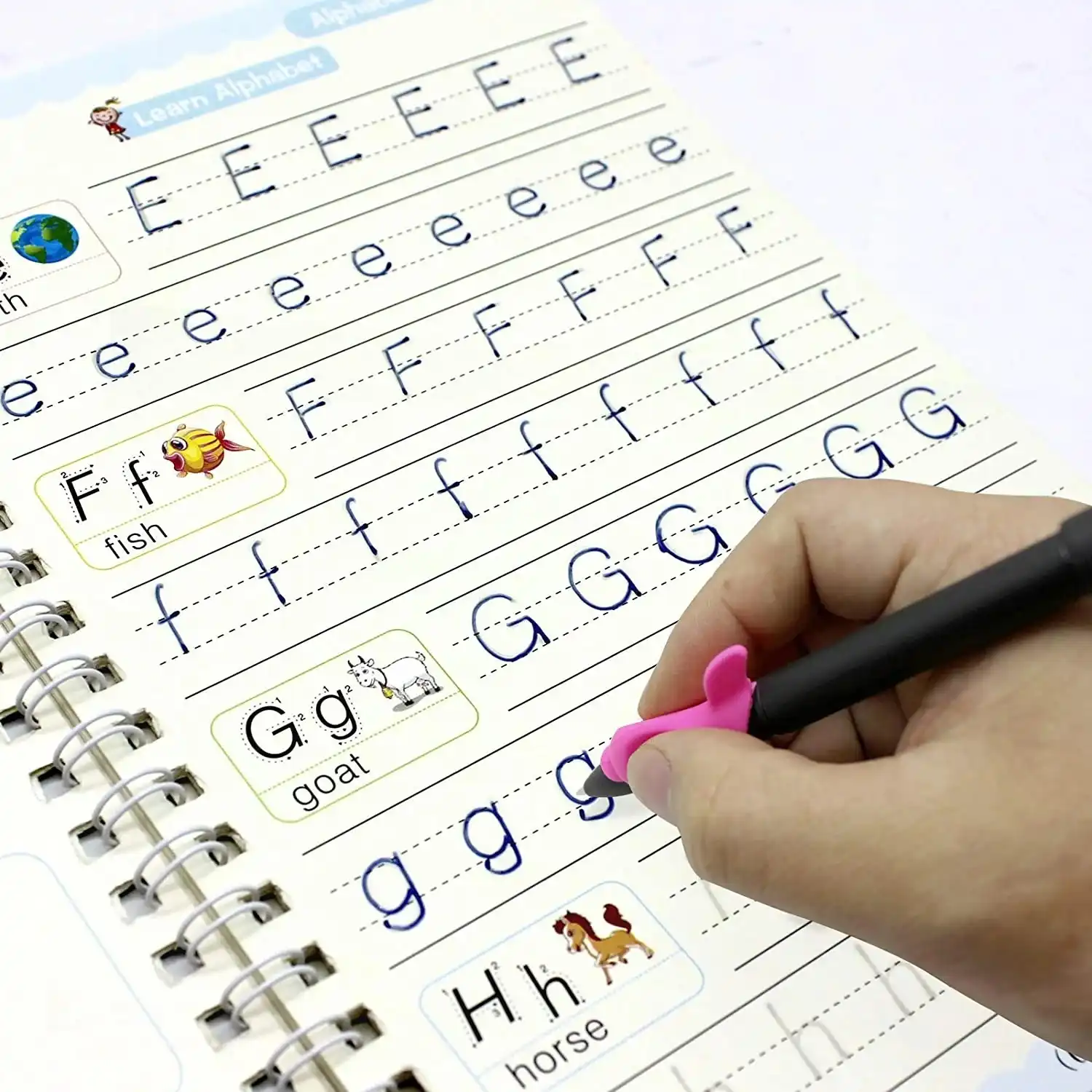 Product image of 4 Pc Magic Copybook widely used by kids, children’s and even adults also to write down important things over it while emergencies etc