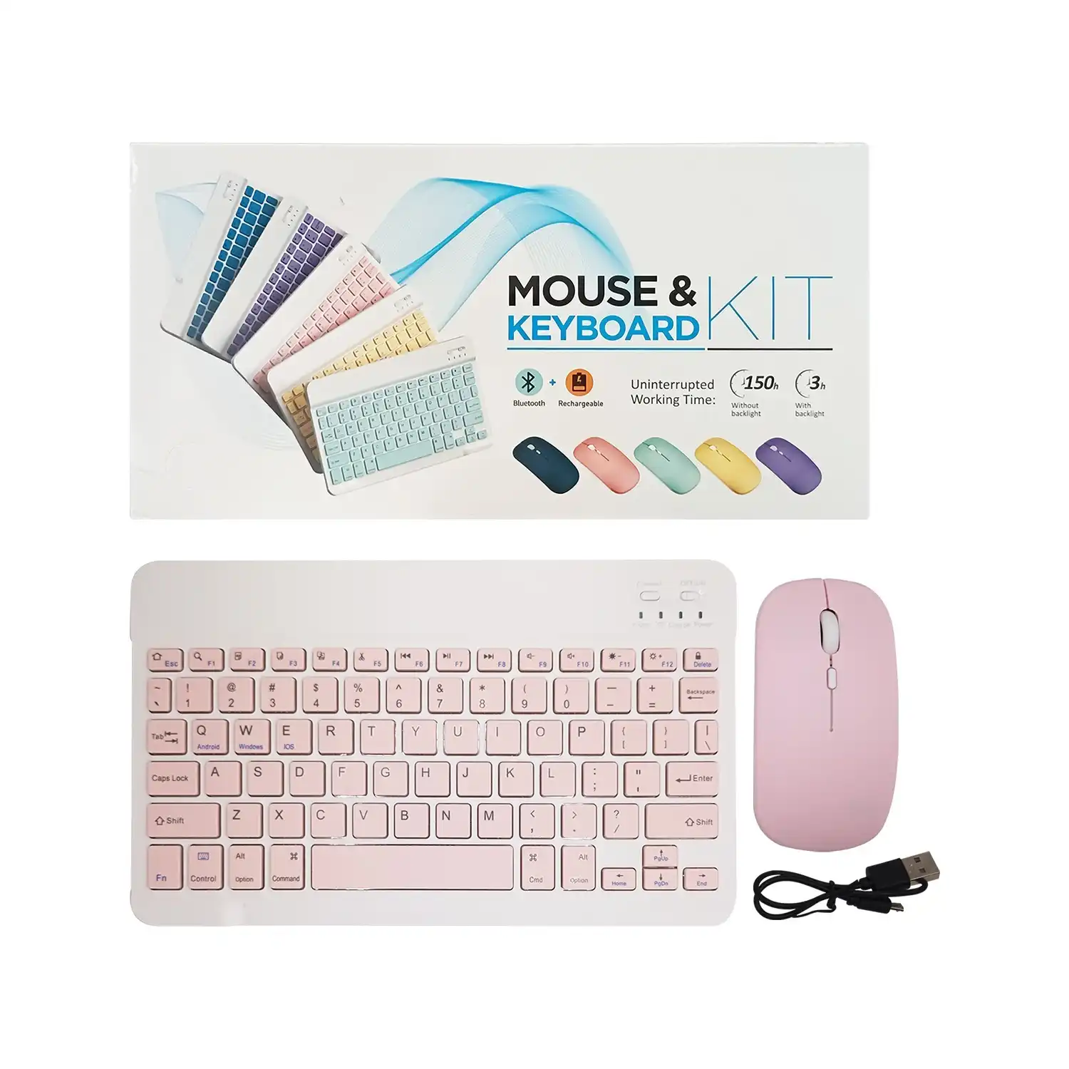 Product image of KB030 Bluetooth Gaming Keyboard and Mouse Combo – Rechargeable, Lightweight & Portable