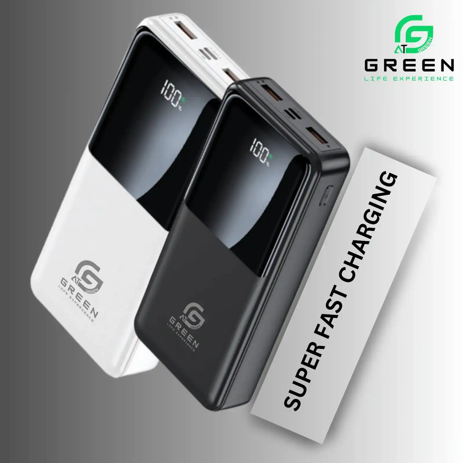 Product image of Green Turbo-20 20000mAh Fast Powerbank | 22.5W PD | Digital Display | NepoMart