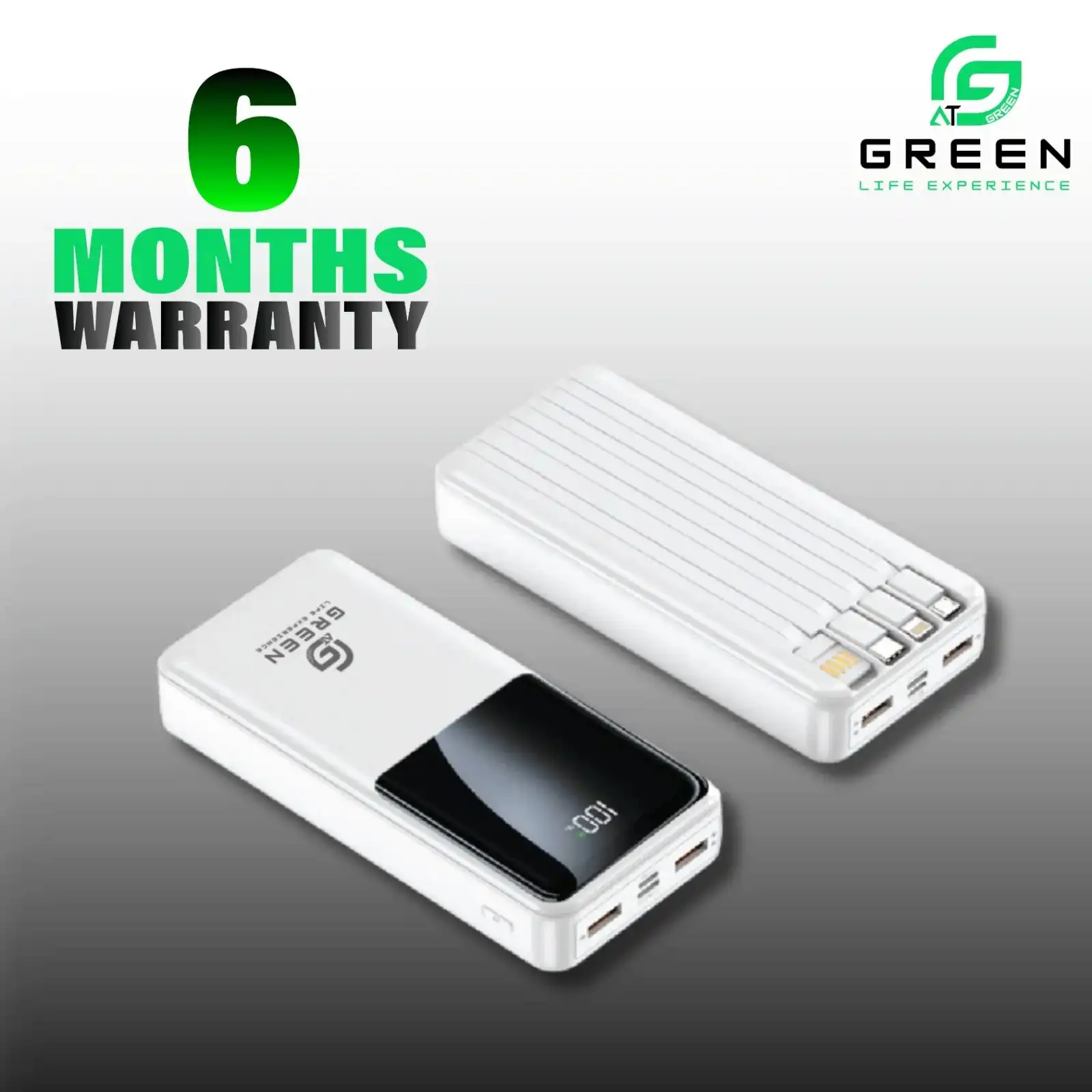 Product image of Green Turbo-20 20000mAh Fast Powerbank | 22.5W PD | Digital Display | NepoMart