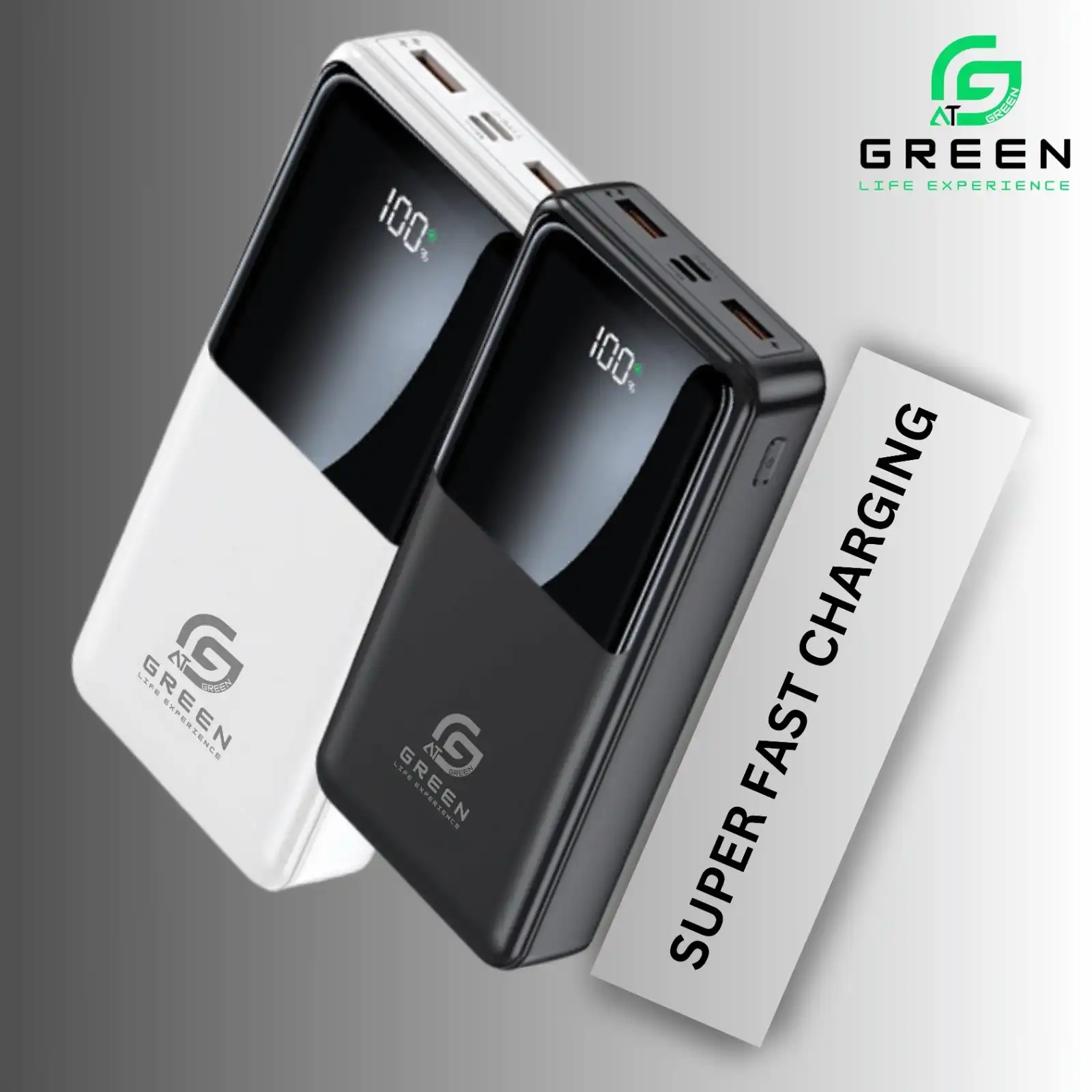 Product image of Green Turbo-20 20000mAh Fast Powerbank | 22.5W PD | Digital Display | NepoMart