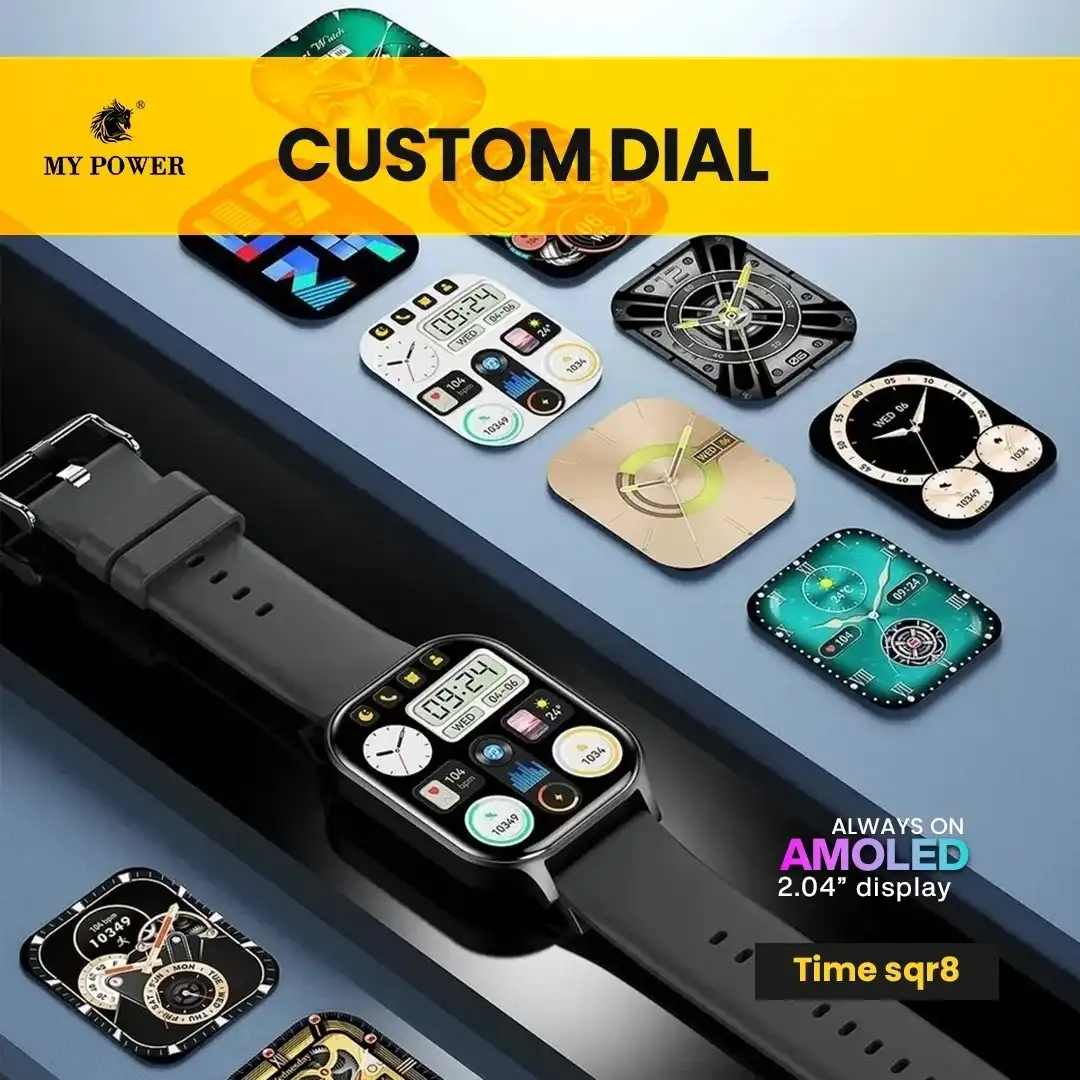 Product image of Timesqr 8 Smart Watch – 2.04” Ultra HD AMOLED Display, Bluetooth 5.2, IP67 Waterproof Fitness Tracke