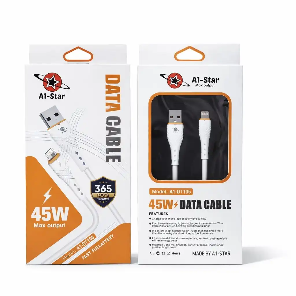 Product image of A1-DT105 iOS Cable – 45W Super Fast Charging