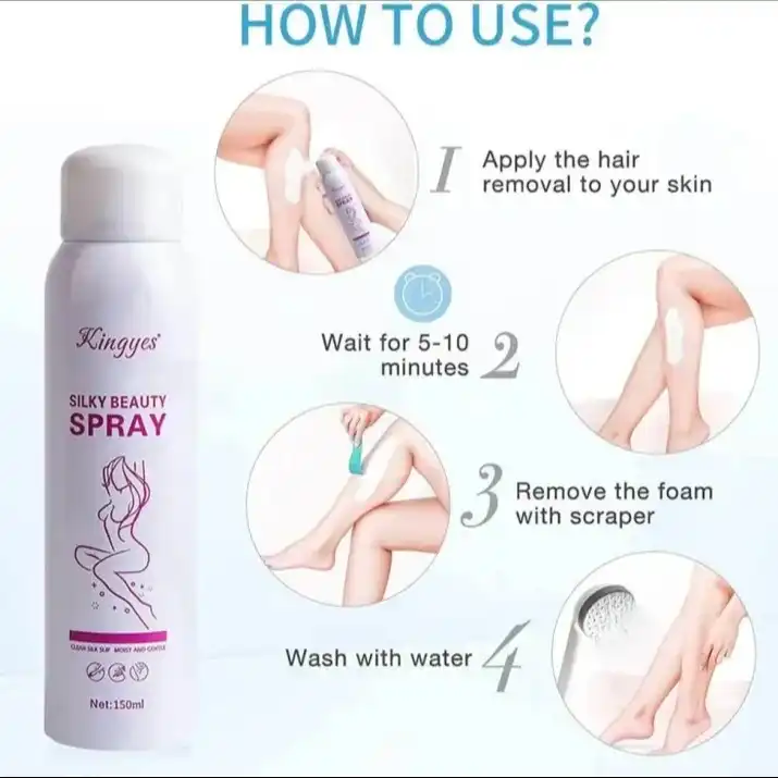Product image of Kingyes Painless Hair Remover Spray Foam 150 Ml For Unisex (Remove All Types Of Hair)