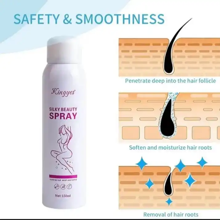 Product image of Kingyes Painless Hair Remover Spray Foam 150 Ml For Unisex (Remove All Types Of Hair)