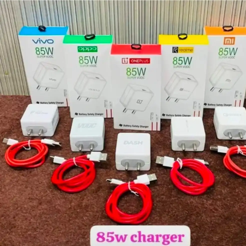 Product image of 85W Super Fast Multi Brand Charger with Type-C Cable for All Type C Mobile , Quick Charging, USB Tethering, and File Transfer Support