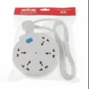 Product image of Universal Extension Board with USB Port – 4 Socket Power Strip with Long Cable & Master Switch