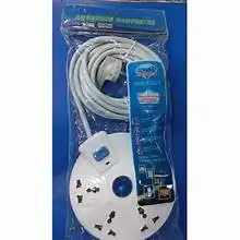 Product image of Universal Extension Board with USB Port – 4 Socket Power Strip with Long Cable & Master Switch