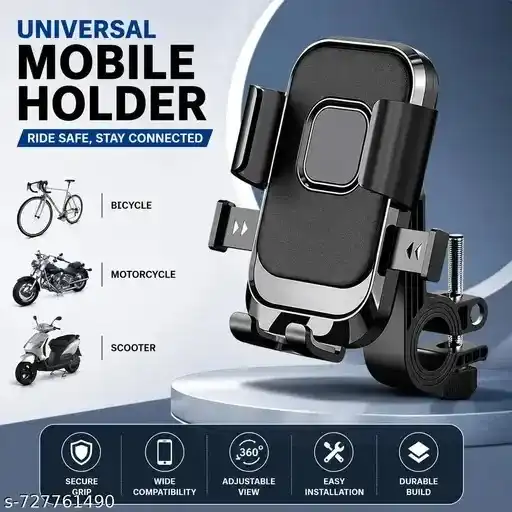 Product image of XY-088 Bicycle & Motorcycle Phone Holder – 360° One-Touch Auto Lock Mobile Mount