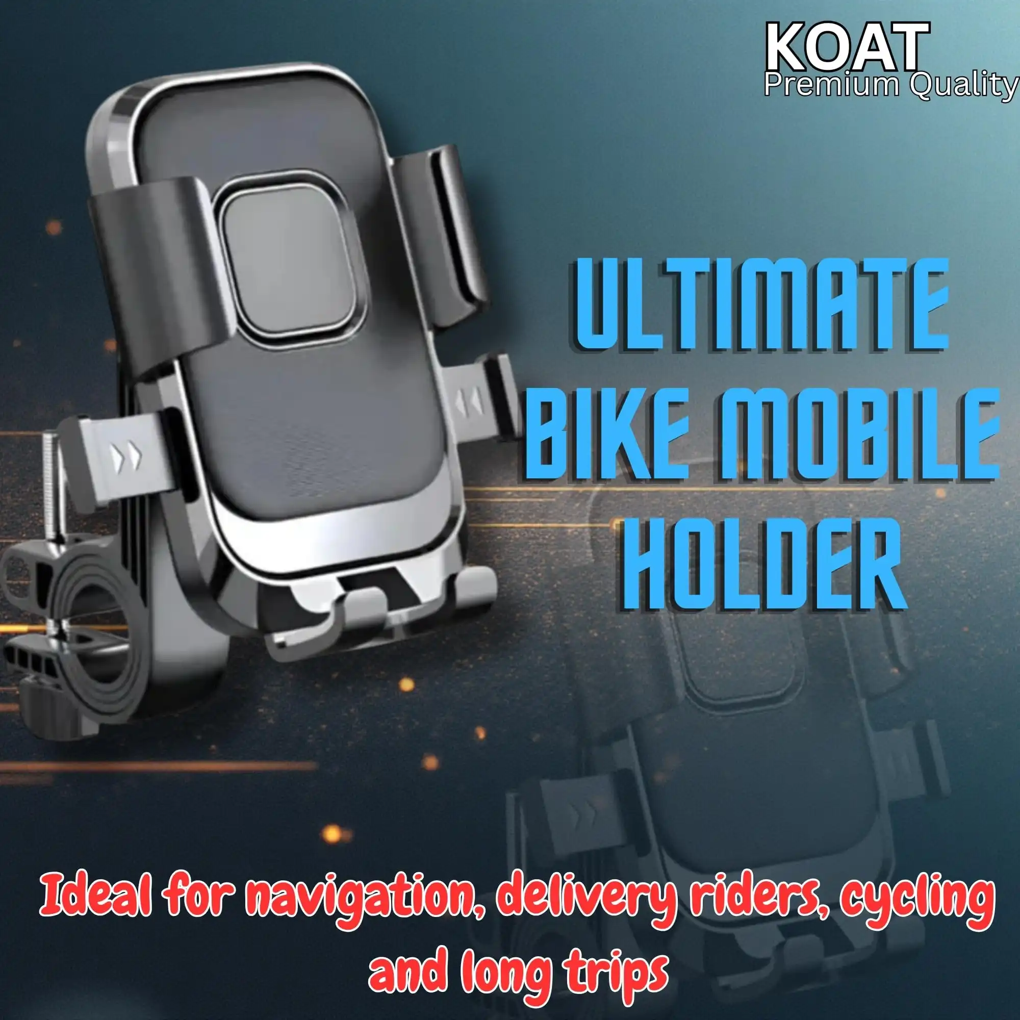 Product image of XY-088 Bicycle & Motorcycle Phone Holder – 360° One-Touch Auto Lock Mobile Mount