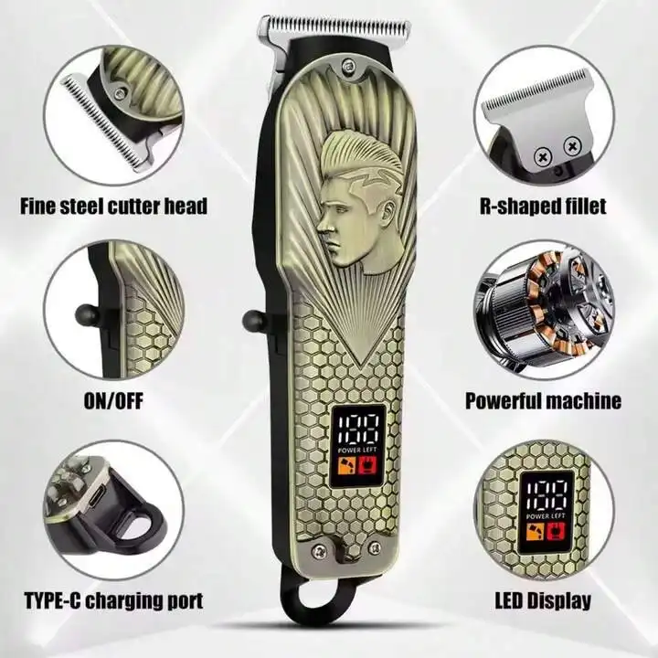 Product image of Professional Rechargeable Hair Trimmer – Type-C Fast Charging Cordless Beard & Hair Clipper