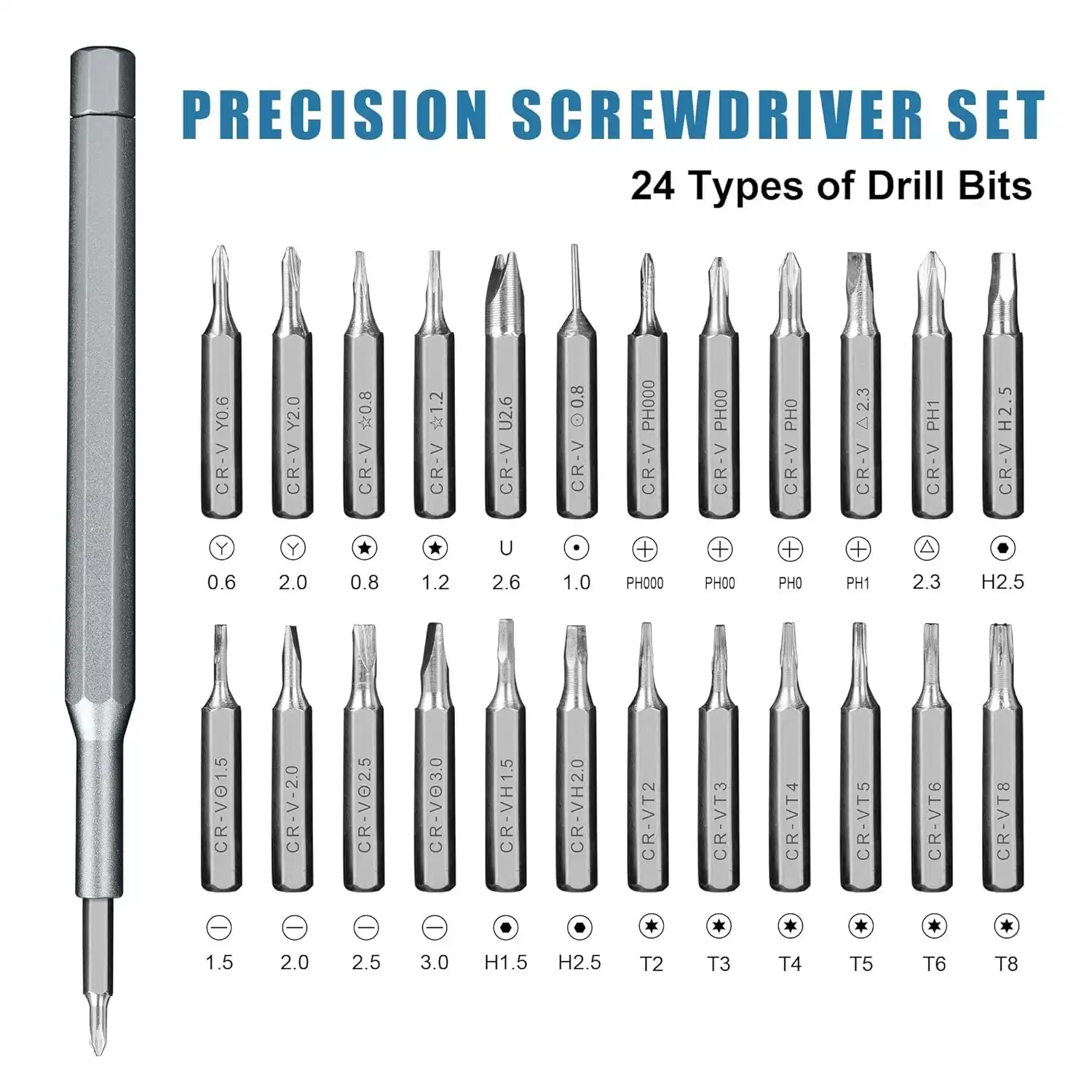 Product image of 24-in-1 Precision Magnetic Screwdriver Set – Mini Repair Tool Kit for Home, Computer, Lapt