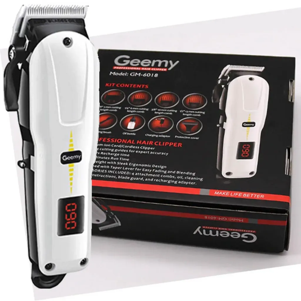 Product image of Geemy GM-6008 Professional Hair Clipper – Rechargeable Hair & Beard Trimmer with LCD Display