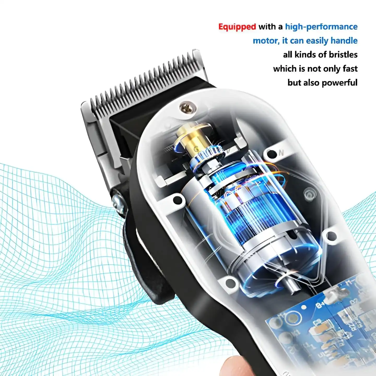 Product image of Geemy GM-6008 Professional Hair Clipper – Rechargeable Hair & Beard Trimmer with LCD Display
