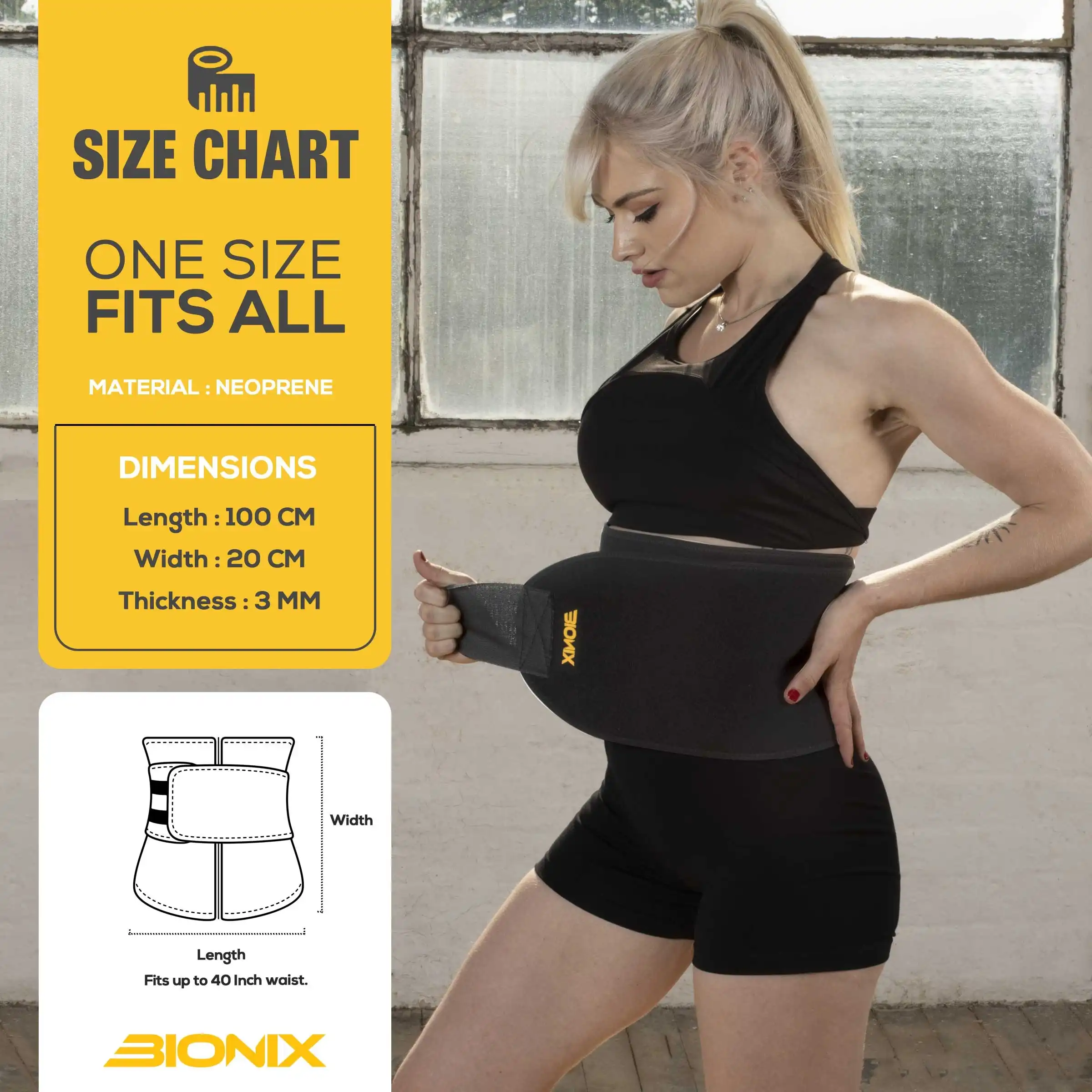 Product image of Hot Shaper Belt 10mm Thickness Original – Unisex Waist Trainer Sauna Belt for Tummy Slimming & Fitness