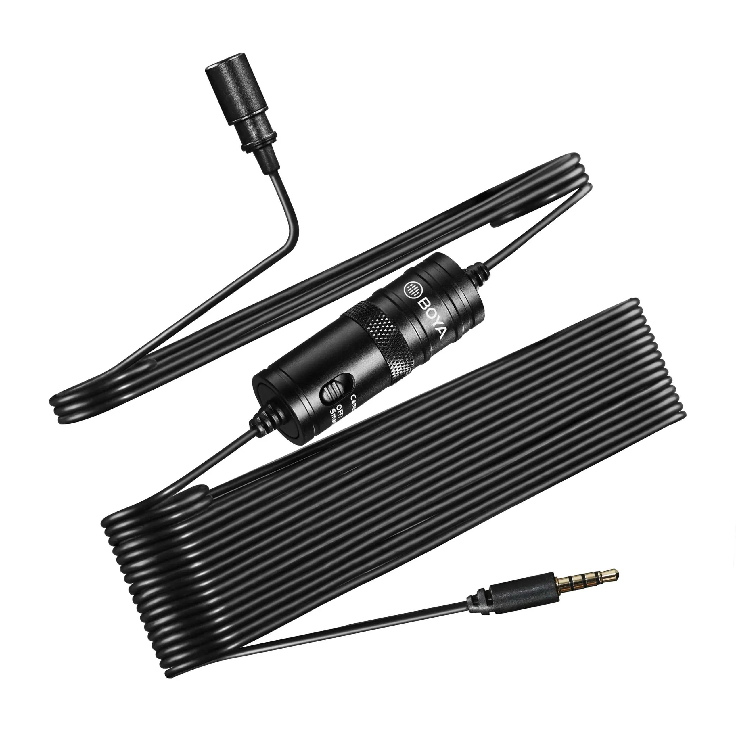 Product image of BOYA BY-M1 Original Omnidirectional Lavalier Microphone – 3.5mm Clip-On Condenser Mic for Smartphone, DSLR, Camera & PC