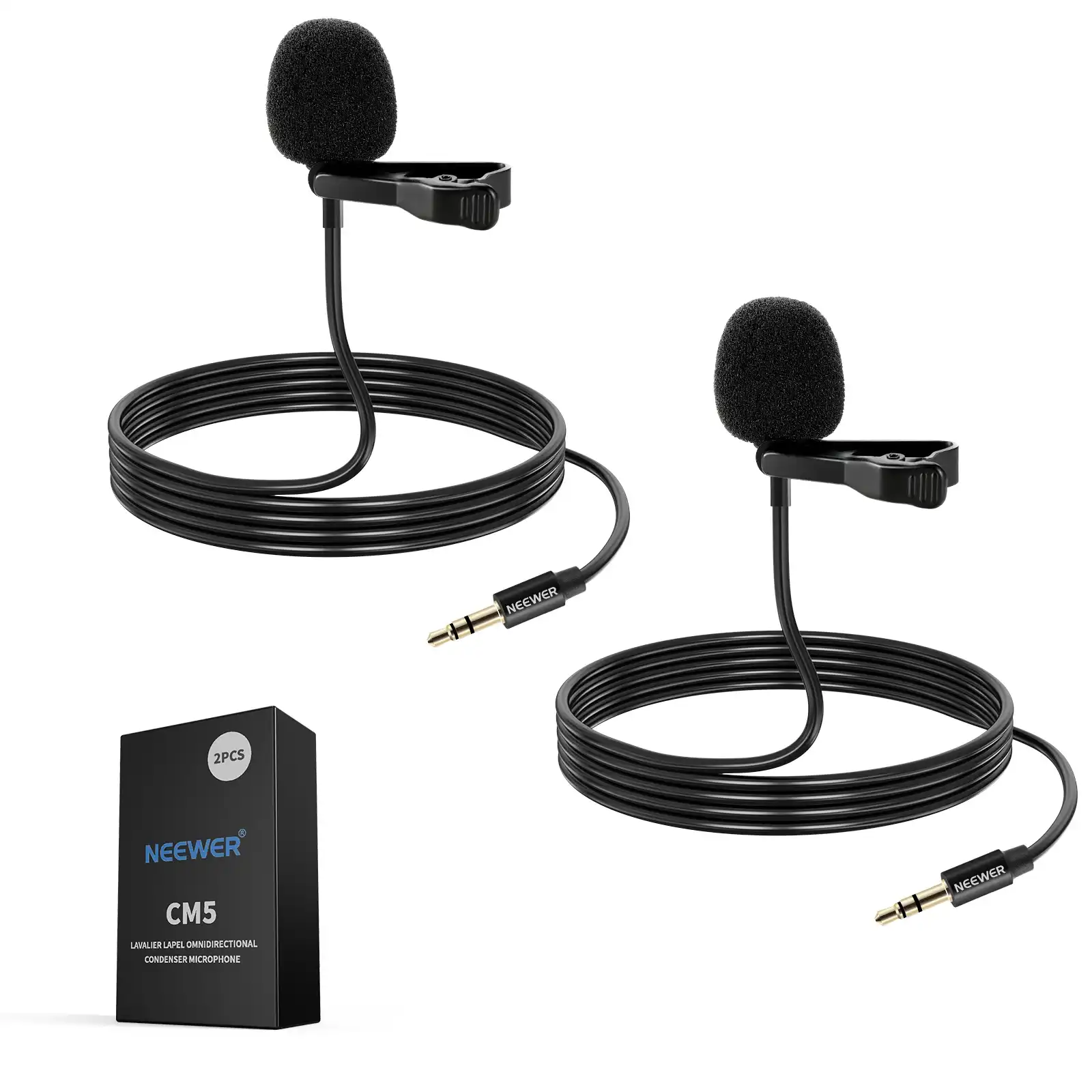 Product image of 3.5mm Hands-Free Mini Lapel Microphone – Clip-On Condenser Mic for PC, Laptop & Voice Recording