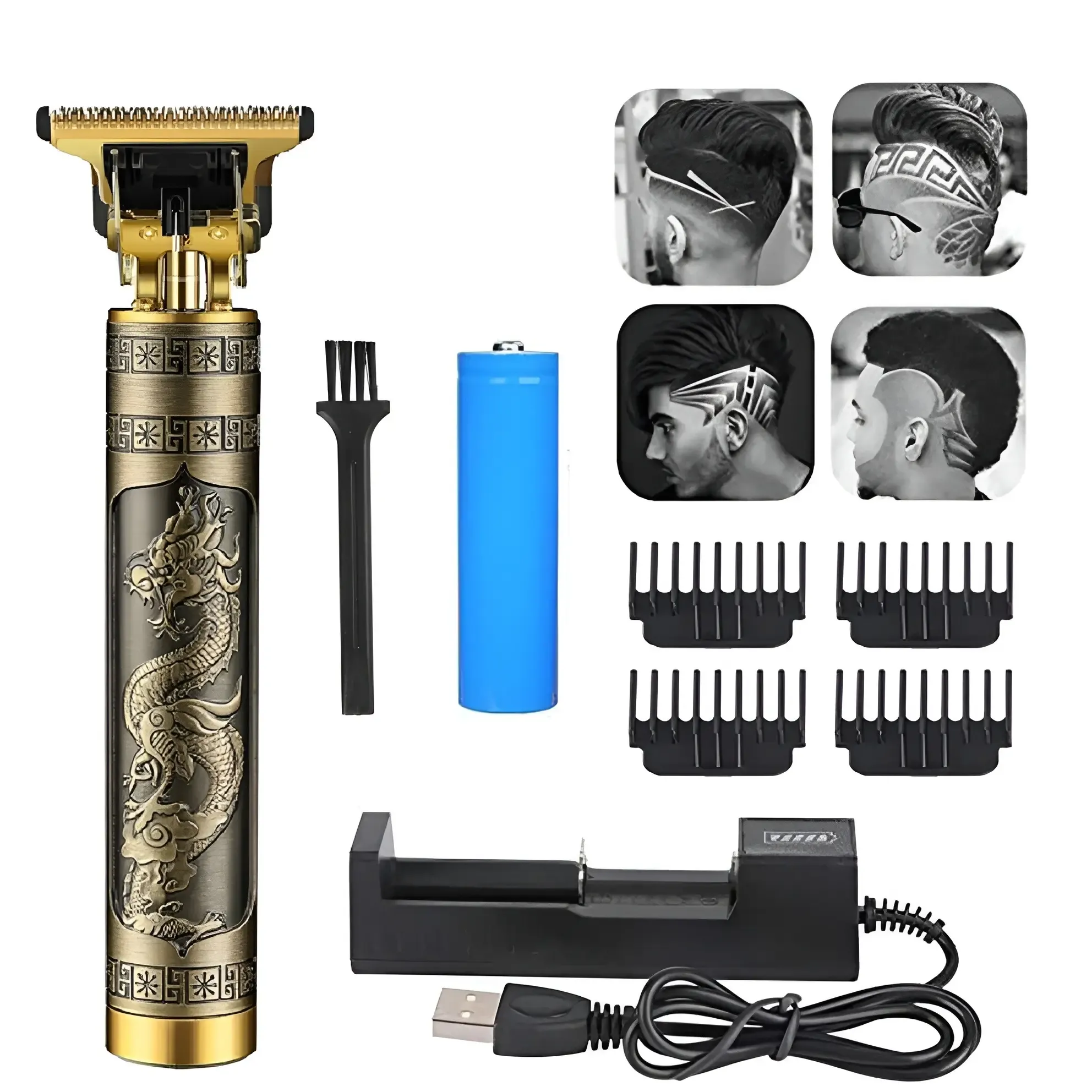 Product image of Vintage T9 Professional Hair Trimmer for Men – Cordless Rechargeable Beard & Hair Clipper with T-Blade