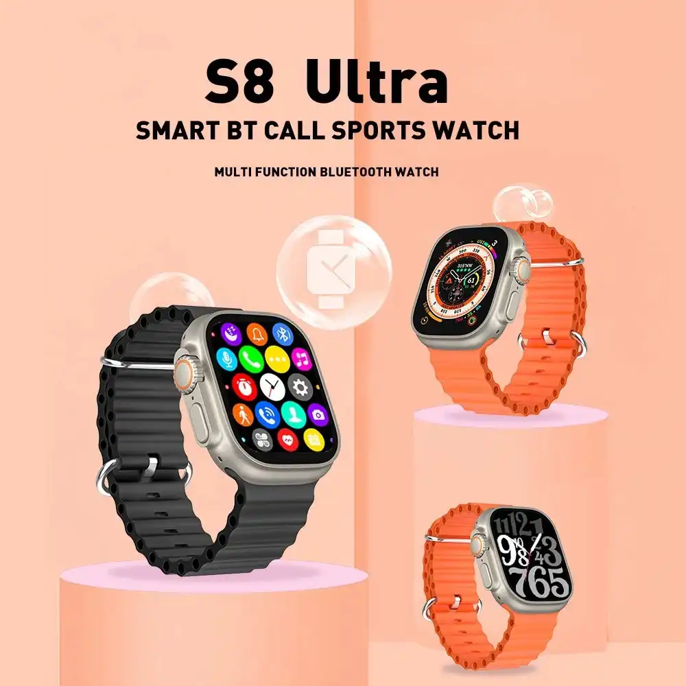 Product image of S8 Ultra Smartwatch – Bluetooth Calling Smart Watch with 1.69" HD Display, Crown Button & Health Tracking