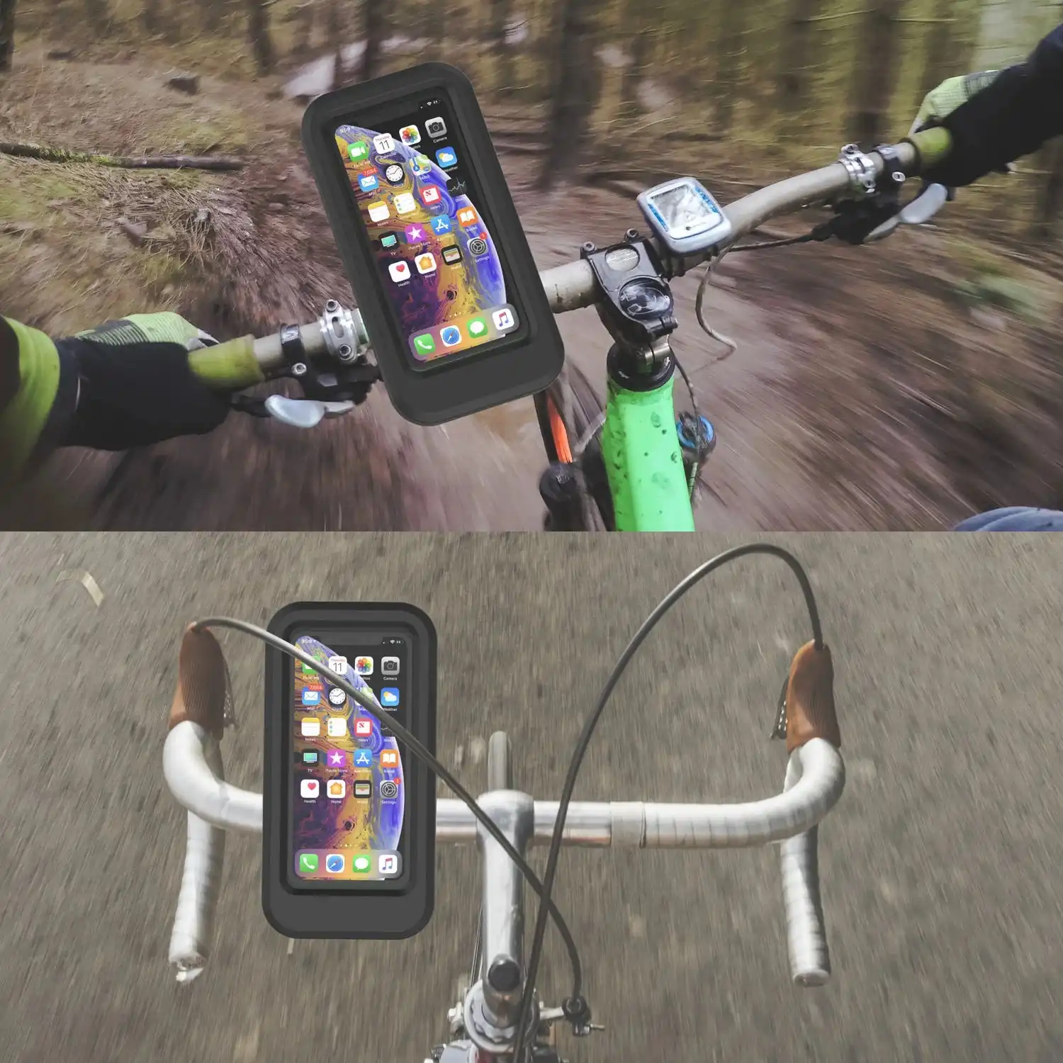 Product image of Waterproof Bike Mobile Phone Holder Bag – Bicycle & Motorcycle Handlebar Phone Stand Case