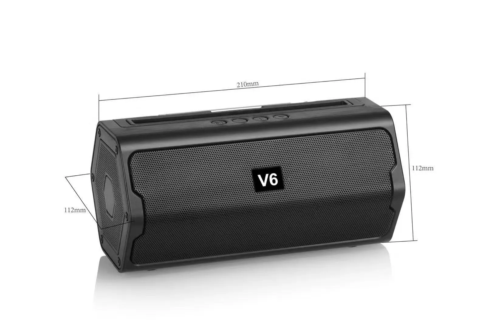 Product image of V6 Wireless Portable Bluetooth Speaker – Bluetooth 4.0, FM Radio, USB, TF Card & AUX Support