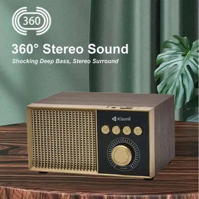 Product image of Kisonli G10 Portable Bluetooth Speaker with LED Light – 5W Wireless Speaker with FM, USB, TF Card & AUX