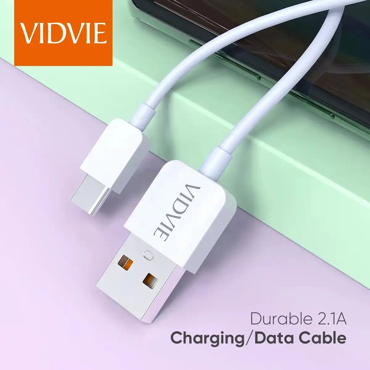 Product image of Vidvie CB412T Micro USB & Type-C Data Cable – 1M Fast Charging & Data Sync Cable 2.1A