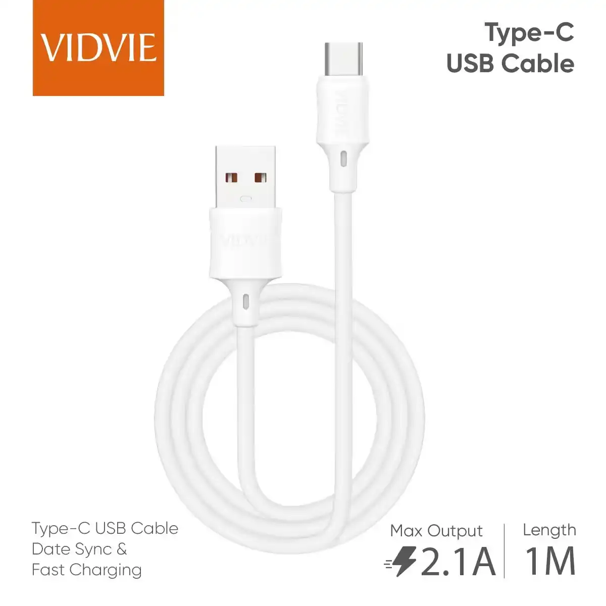 Product image of Vidvie CB412T Micro USB & Type-C Data Cable – 1M Fast Charging & Data Sync Cable 2.1A