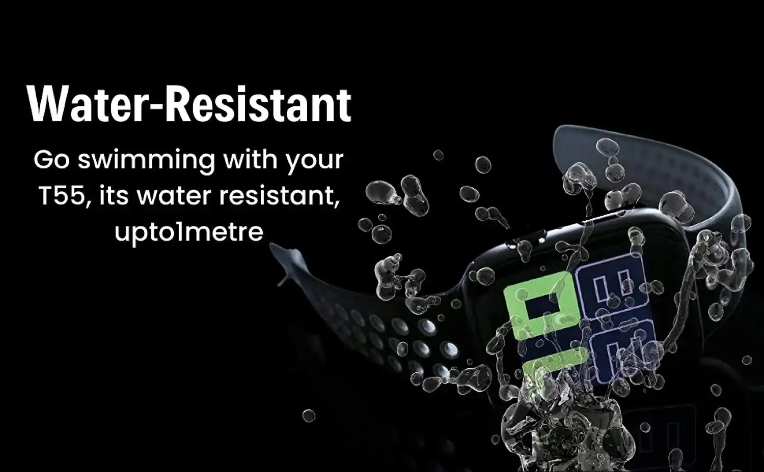 Product image of T55 Smart Watch – 1.54" Full Touch HD Display, IP67 Water Resistant Fitness Tracker for Men & Women