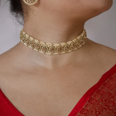 Image of Pearl Choker Necklace Set