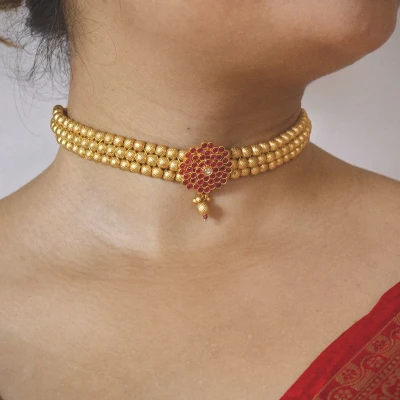 Image of Antique Bandhai  Choker Necklace Set